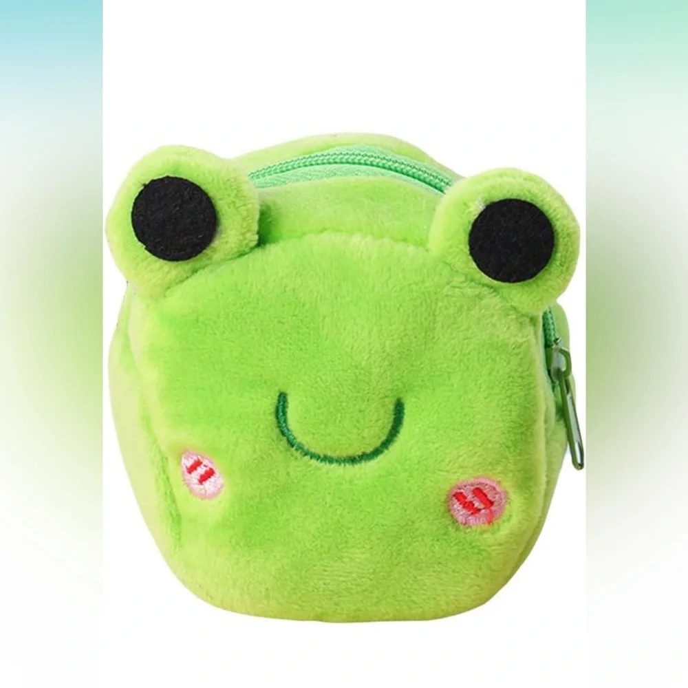 Plush Frog Coin Purse/keychain - STOCKING STUFFER - Picture 2 of 2